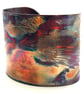 Etched Copper Cuff Bracelet - Raven design - large - Image 3
