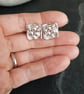 Square cufflinks, Recycled silver, Fathers day gift, Hallmarked mens jewellery - Image 4