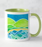Mug. Printed on both sides with the image of my painting titled 'Cove'