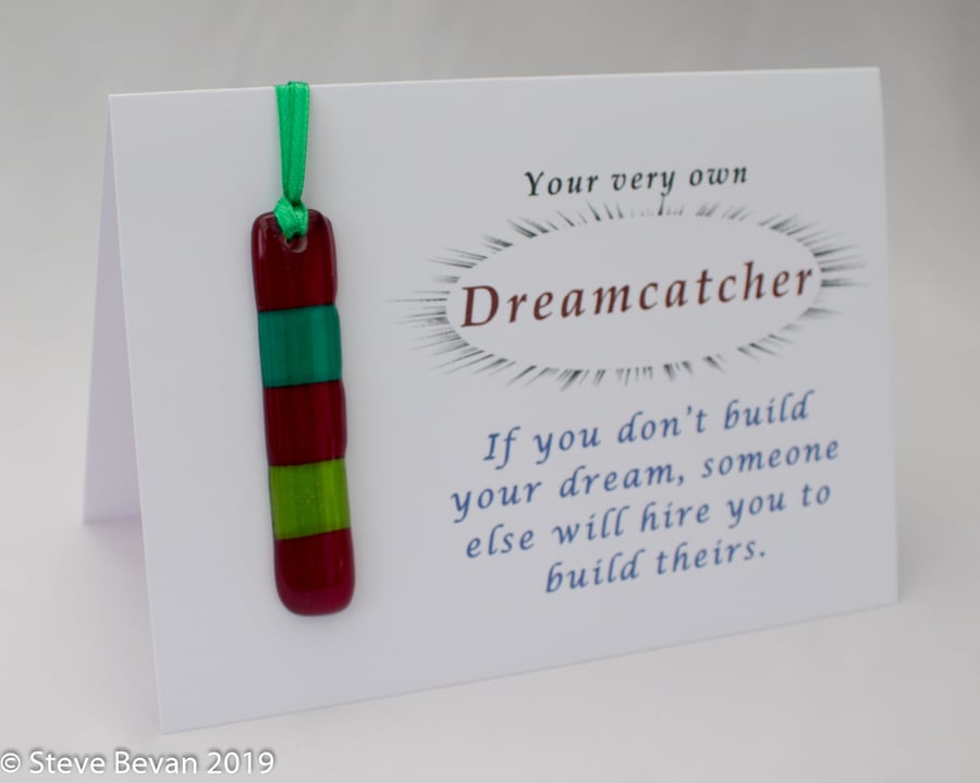 Fused Glass Dream Catcher on Card