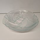 Perfectly Imperfect Ice Fused Glass Bowl 