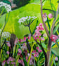Original Acrylic Painting - wild flower painting wooden box canvas framed - Image 5