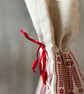 Scandi Style Red and White Drawstring Bottle Bag - Image 3