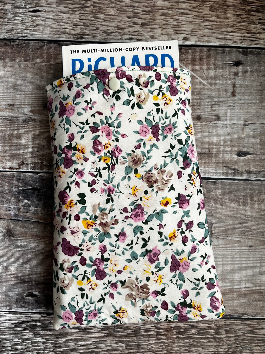 Floral Fabric Book Sleeve