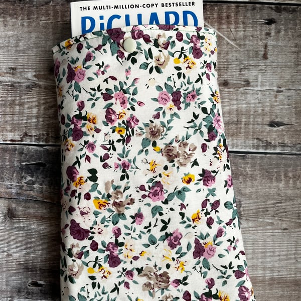 Floral Fabric Book Sleeve