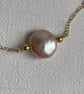 Natural freshwater coin pearl chain bracelet - Image 3