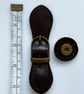 Dark Brown Buckle Clasp & Strap Hardware Kit for Making a Felt Bag on a Ball - Image 2