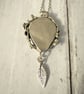 Bee Pattern - Broken China Pendant Necklace - Boho Style - Image 6