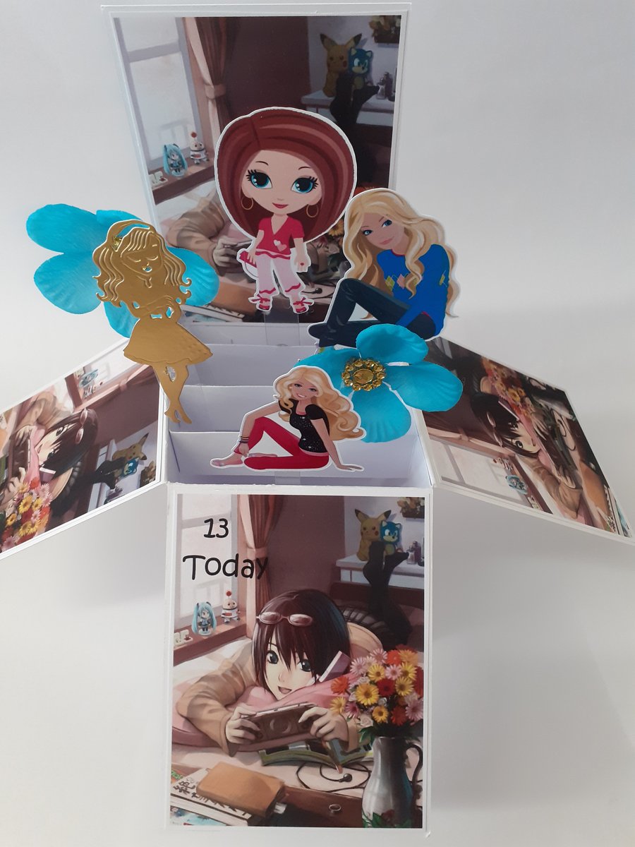 Girls 13th Birthday Card 