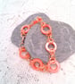 Bracelet Made with Byzantine Chain Maille and Pink Shell Rings, Gift for Her - Image 8