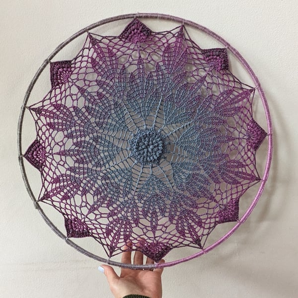 Mandala, crochet mandala hoop decoration 