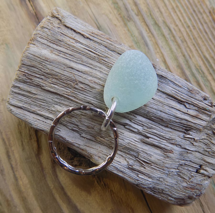 Simply Sea glass bubble keyring 