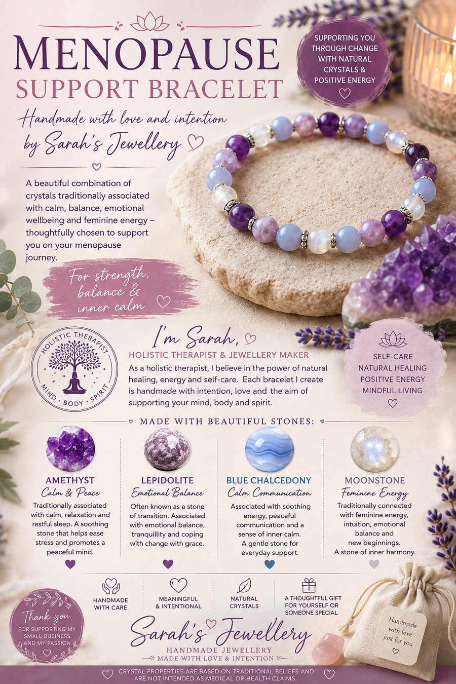 Menopause Support Gemstone Bracelet 