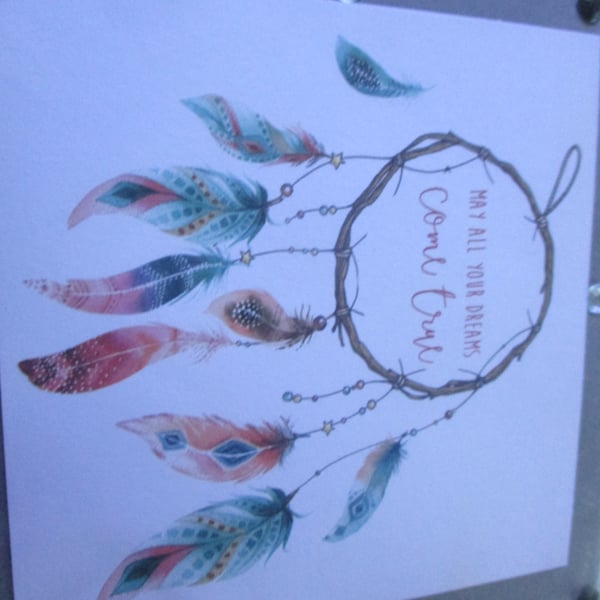 May all your Dreams Come True Card - Folksy