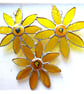 Sunflower Stained Glass Suncatcher Trio of Flowers Handmade Yellow - Image 3
