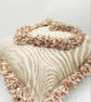 Love heart envelope 16"  cushion, cream and beige zebra effect.  - Image 3