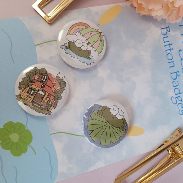 frog button badge