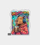Funny Die Cut Vinyl Sticker - Unbothered Capybara