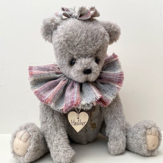 SALE Collectable Artist bear, alpaca teddy bear, one of a kind bears