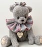 Collectable Artist bear, alpaca teddy bear, one of a kind bears