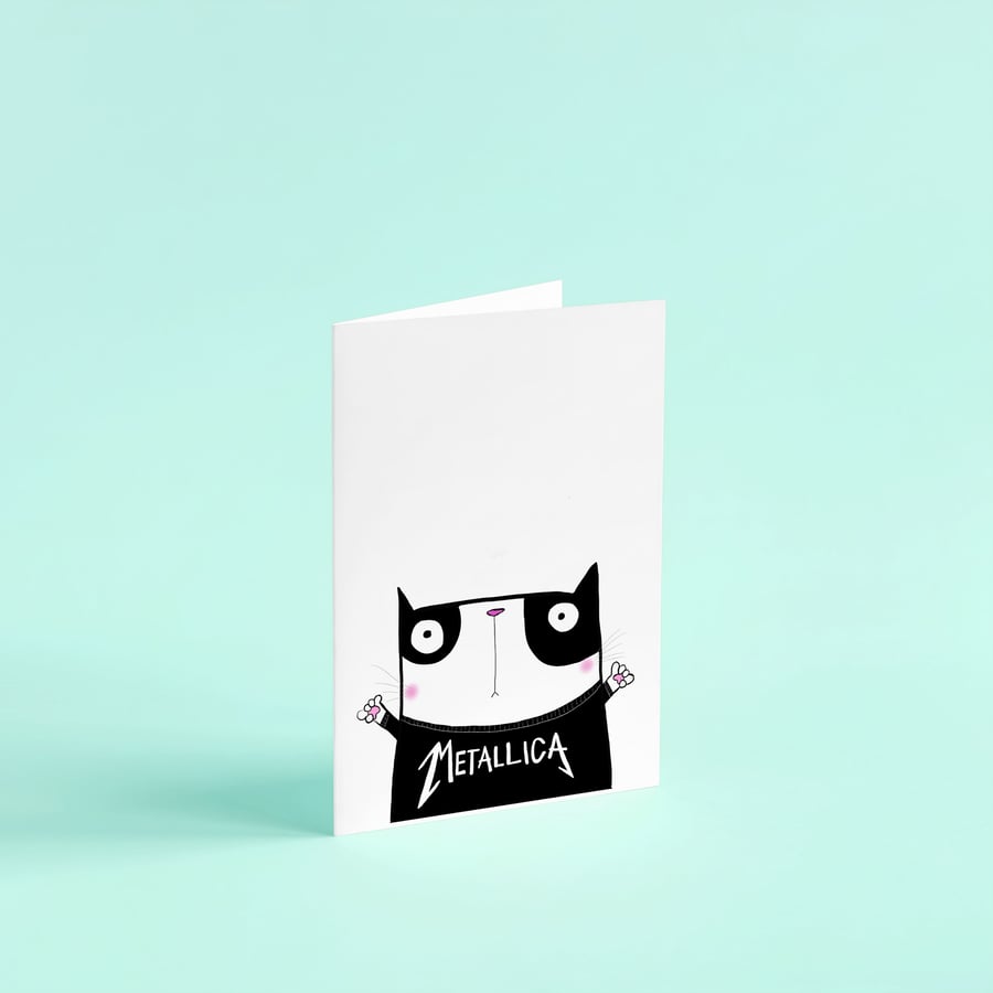 Metallica cat card