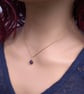 AMETHYST Necklace 14K Gold Filled Minimalist Dainty Pendant February Birthstone - Image 5