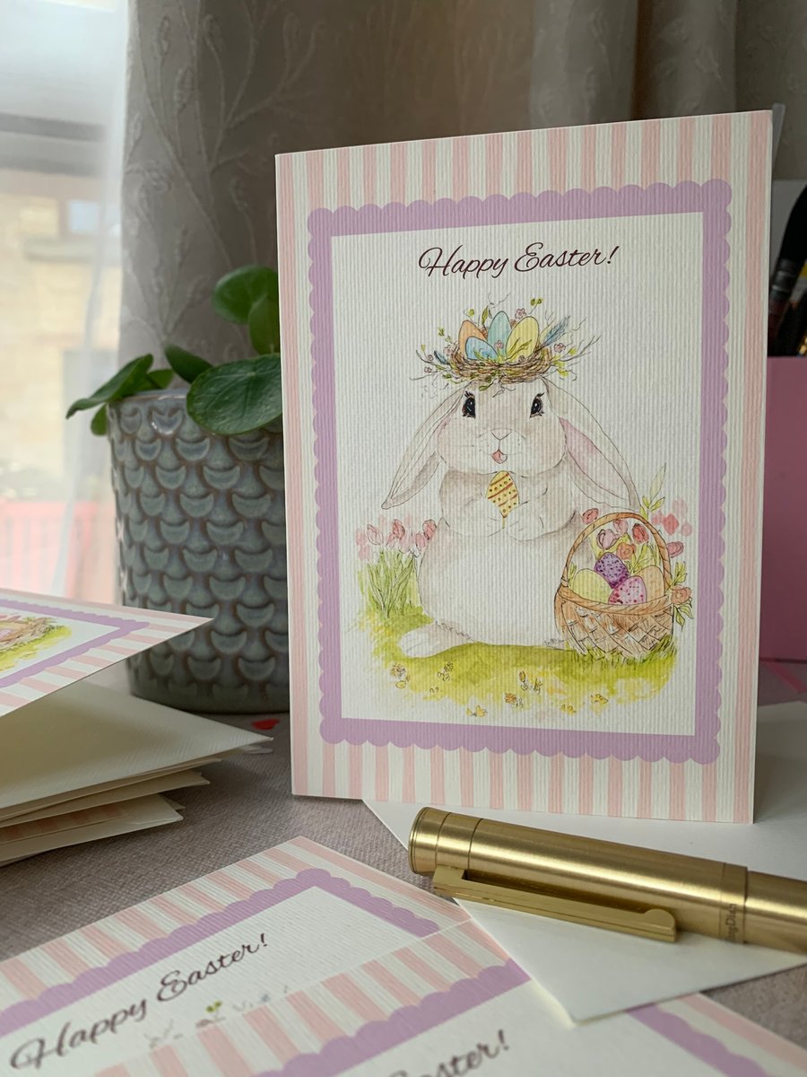 Easter Bunny Card - Blank Inside