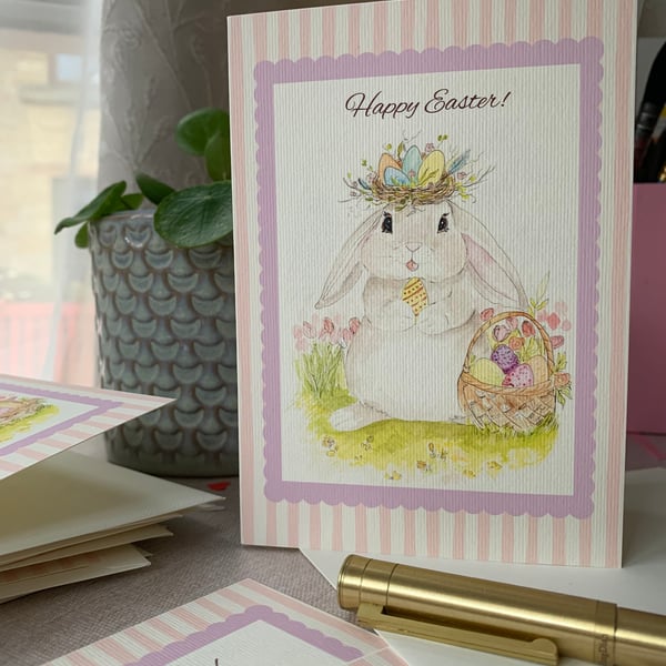 Easter Bunny Card - Blank Inside