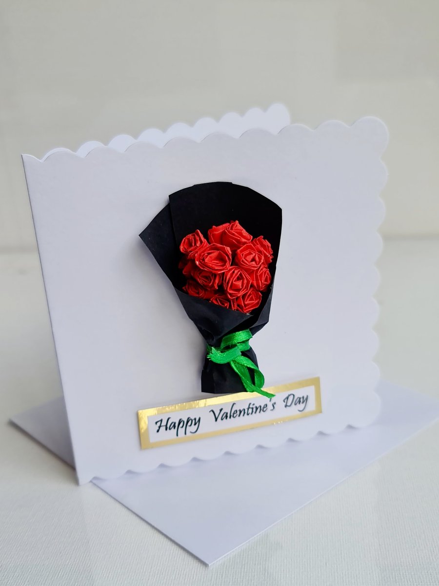 Handmade Origami Valentine, Engagement, Anniversary Card 