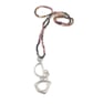 tourmaline bead necklace with handmade sterling silver wire geometric pendant - Image 5