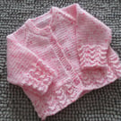 16"  Lace Edge Baby Girls Cardigan