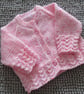 16"  Lace Edge Baby Girls Cardigan