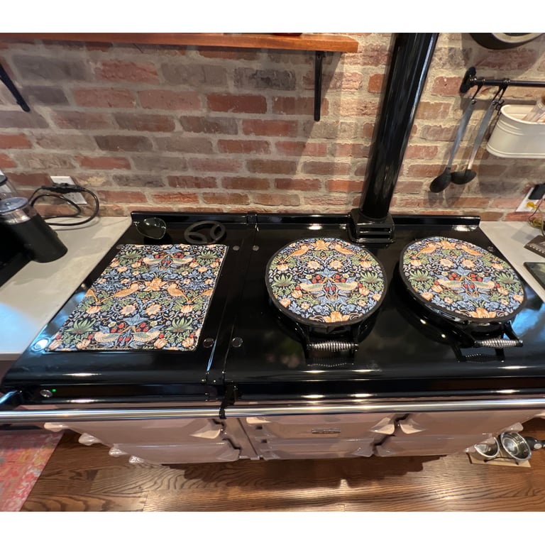 AGA Induction Hob And Lid Covers R7 150 William Morris Strawberry Thief Birds