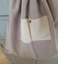 Large Lined Drawstring Bag in Reclaimed Fabrics – One-of-a-Kind Design - Image 3