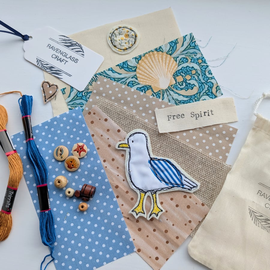 Seagull slow stitch hand sewing kit