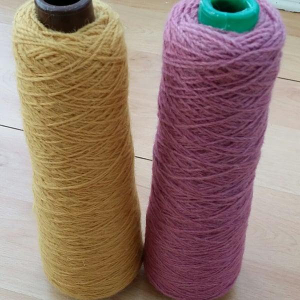 Private Commission - Hand Woven Rug - Yellow and Pink