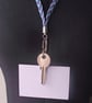 Lanyard for Identity Badge and Key, Handmade, Kumihimo Braided Cotton Thread  - Image 4