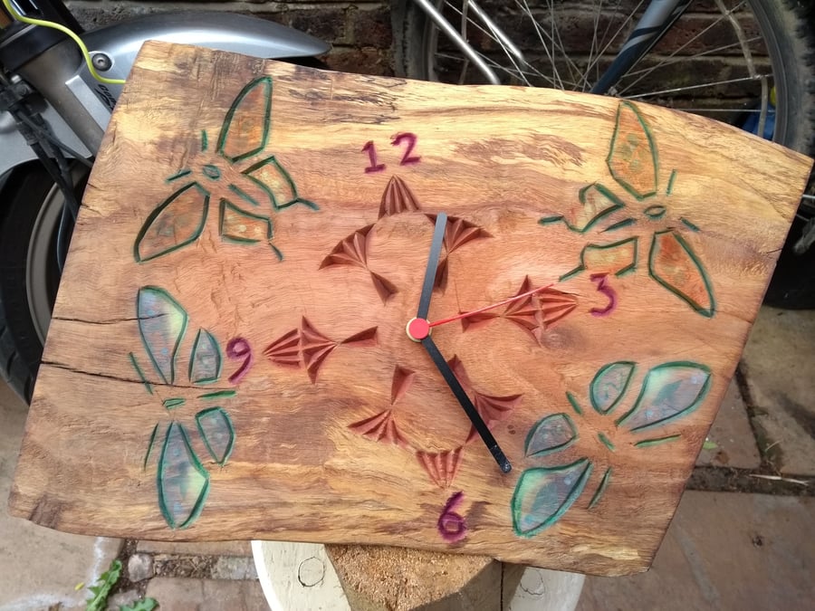butterfly clock