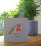 Robin card, bird cards, thinking of you card, garden bird - Image 4