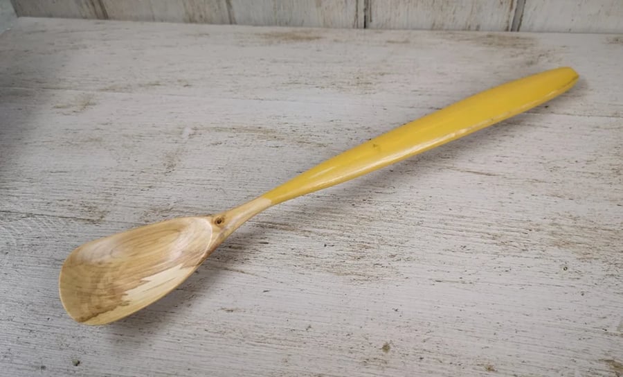 Hand Carved Rustic Quirky Wooden Cooking Stirring Spoon 0030