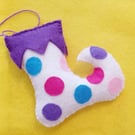 Handmade Elf Boot Hanging Decoration