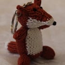 Hand Knitted Tiny Fox Keyring