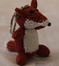 Hand Knitted Tiny Fox Keyring - Image 1