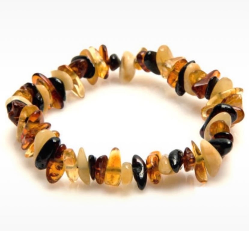 Bracelet with natural multi-colored Chips 