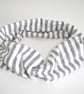 Headband Grey and White Stripes Twisted Knot Hairband
