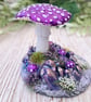 Metallic Purple Mushroom Ornament  - Image 3