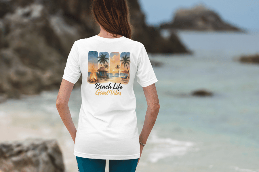 Good Vibes Positive Beach T-Shirt Good Vibes Positive Beach T-Shirt