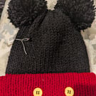 Mickey mouse inspired beanie hat 