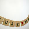 'Just Married' Banner - Vintage Style Wedding Banner
