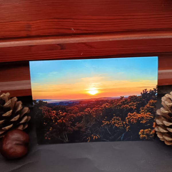 A6 Greetings card: West Kirby sunset (Wirral)